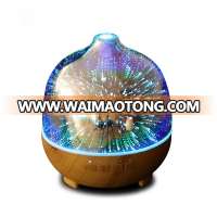 300ml 3D Glass cover Essential Oil Diffuser with customized pattern